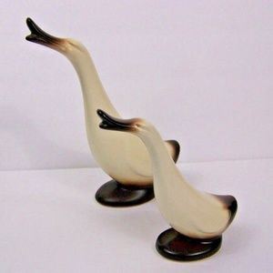 Set of 2 Geese or Ducks Mom and Baby No Markings